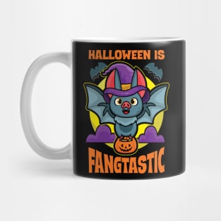 Cute Halloween Bat Halloween Is Fangtastic Mug
